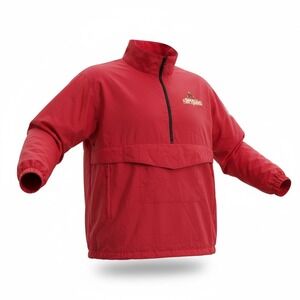 Tundra Wear Small Soldiers Anorak Jacket Red Packable Backpack Vtg 1993 Men L